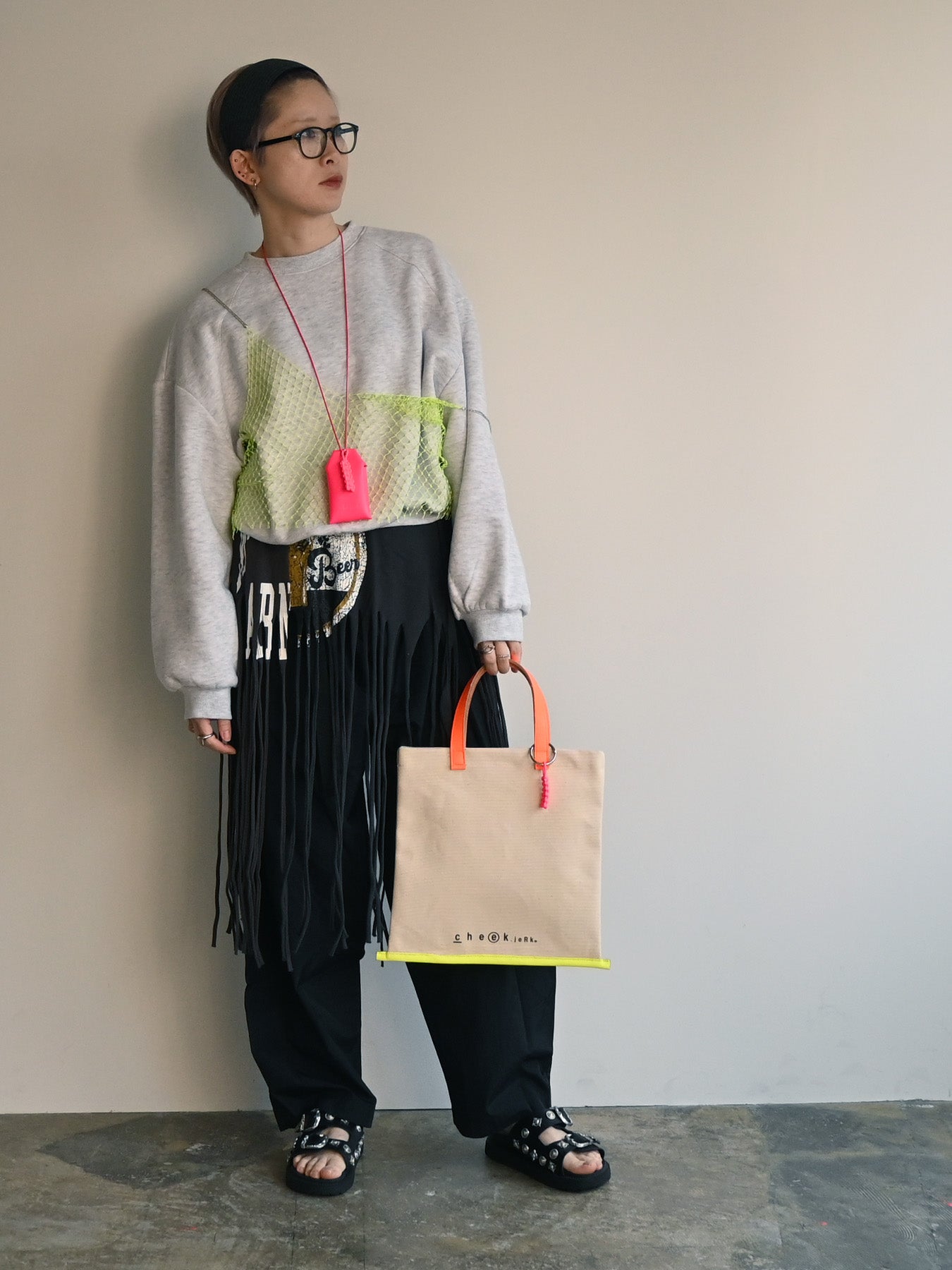 neon shikaku tote (CJ26006) 3color