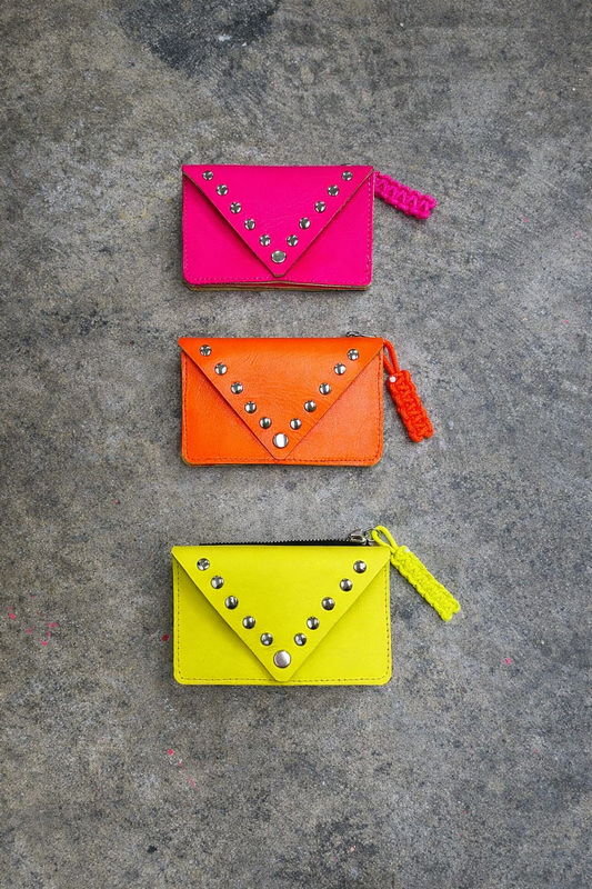 neon studs wallet (CJ26002) 3color