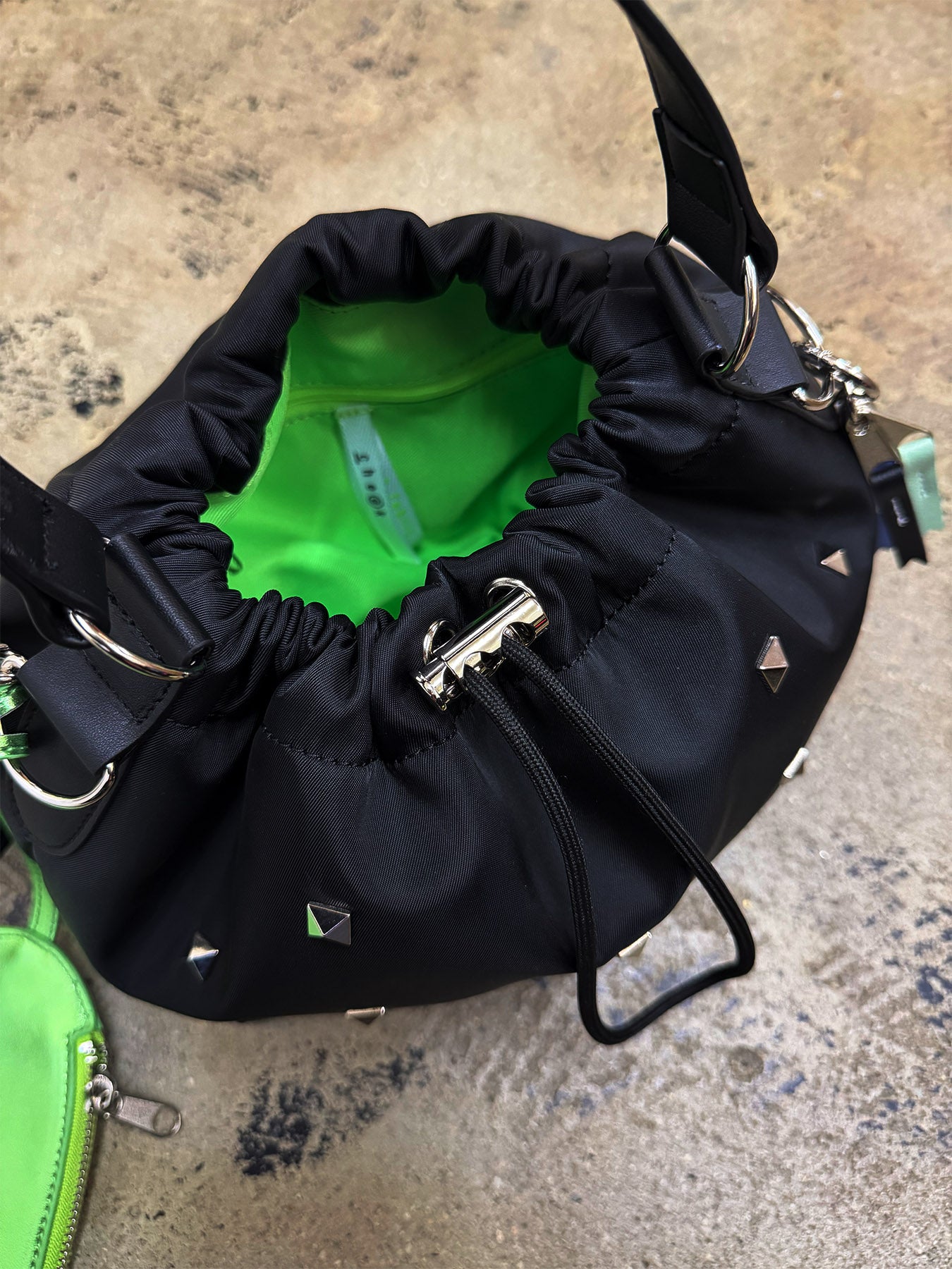 heart pouch studs 2way shoulder（C26001）4color