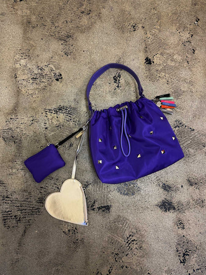 heart pouch studs 2way shoulder（C26001）4color