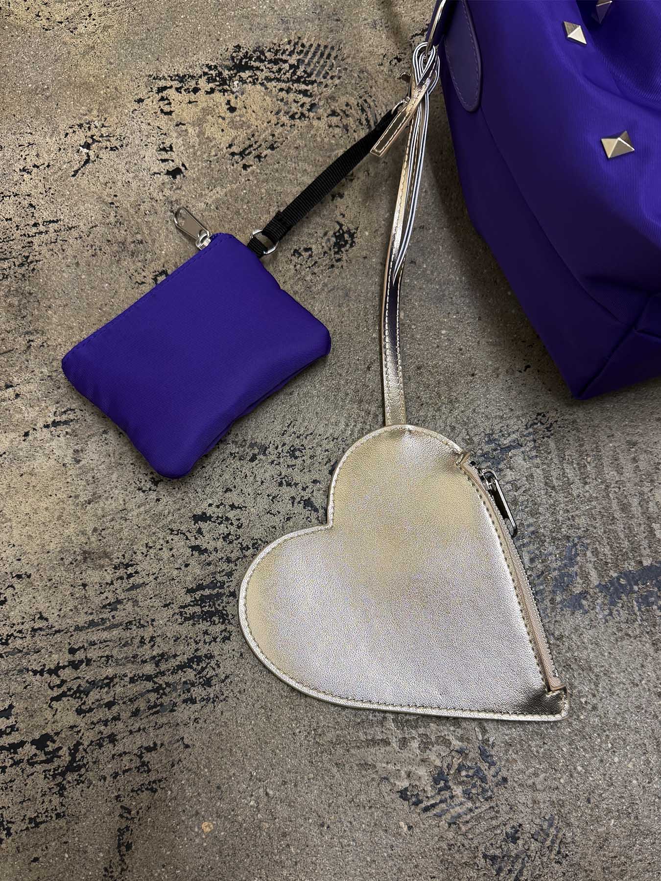 heart pouch studs 2way shoulder（C26001）4color