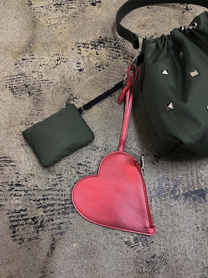 heart pouch studs 2way shoulder（C26001）4color