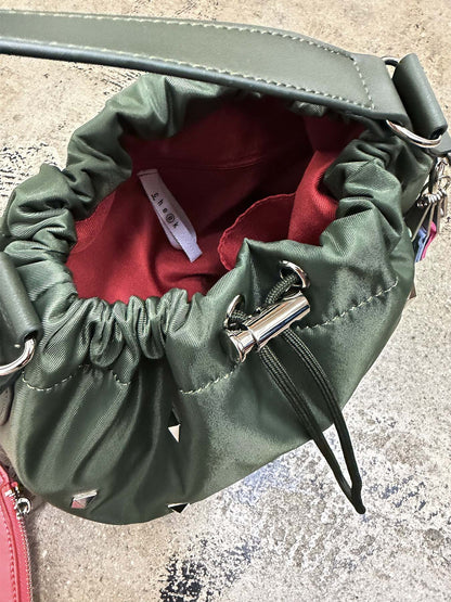 heart pouch studs 2way shoulder（C26001）4color