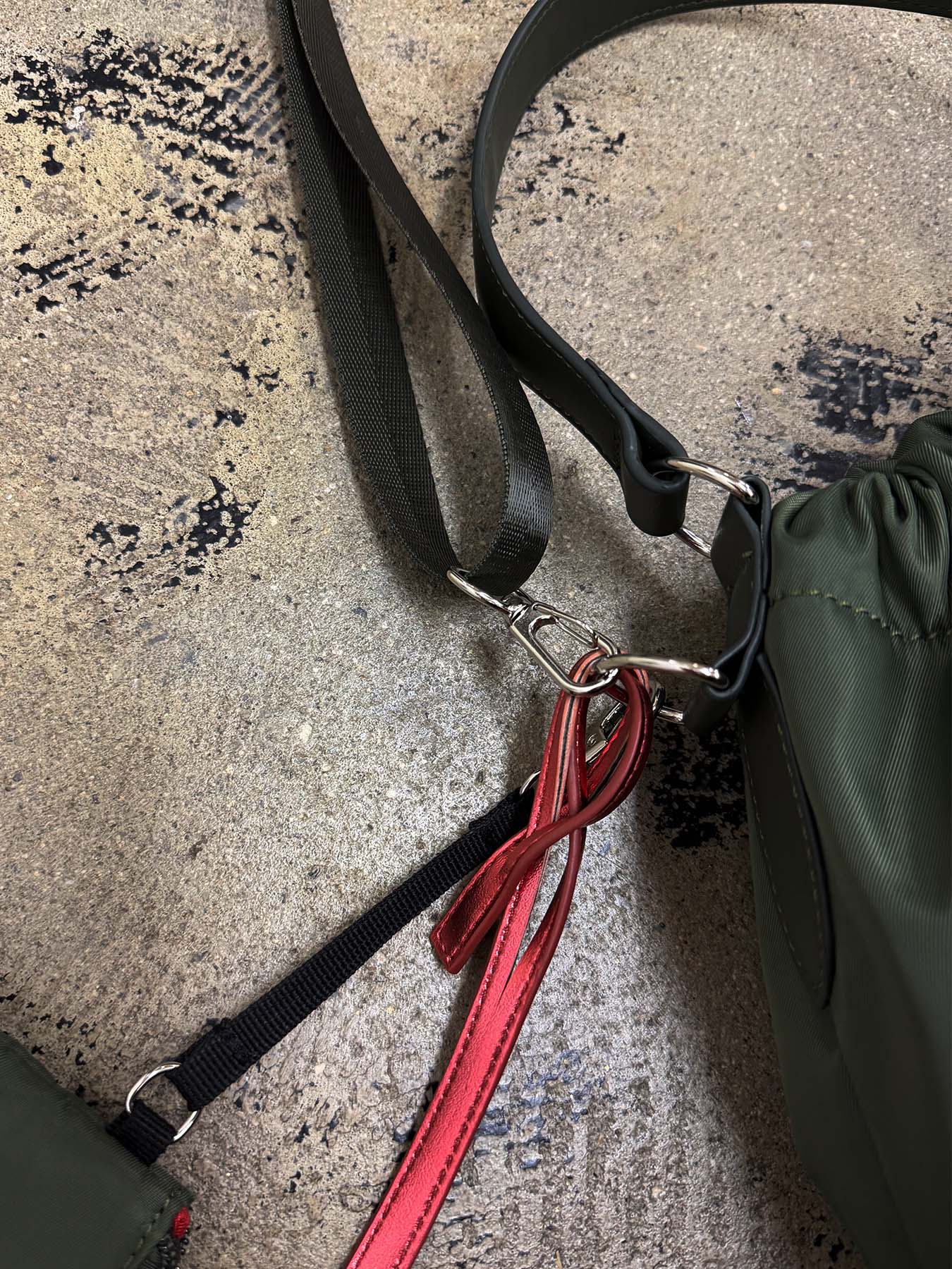 heart pouch studs 2way shoulder（C26001）4color