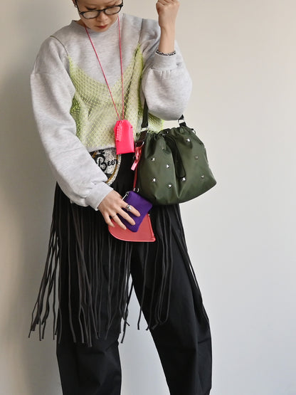 heart pouch studs 2way shoulder（C26001）4color