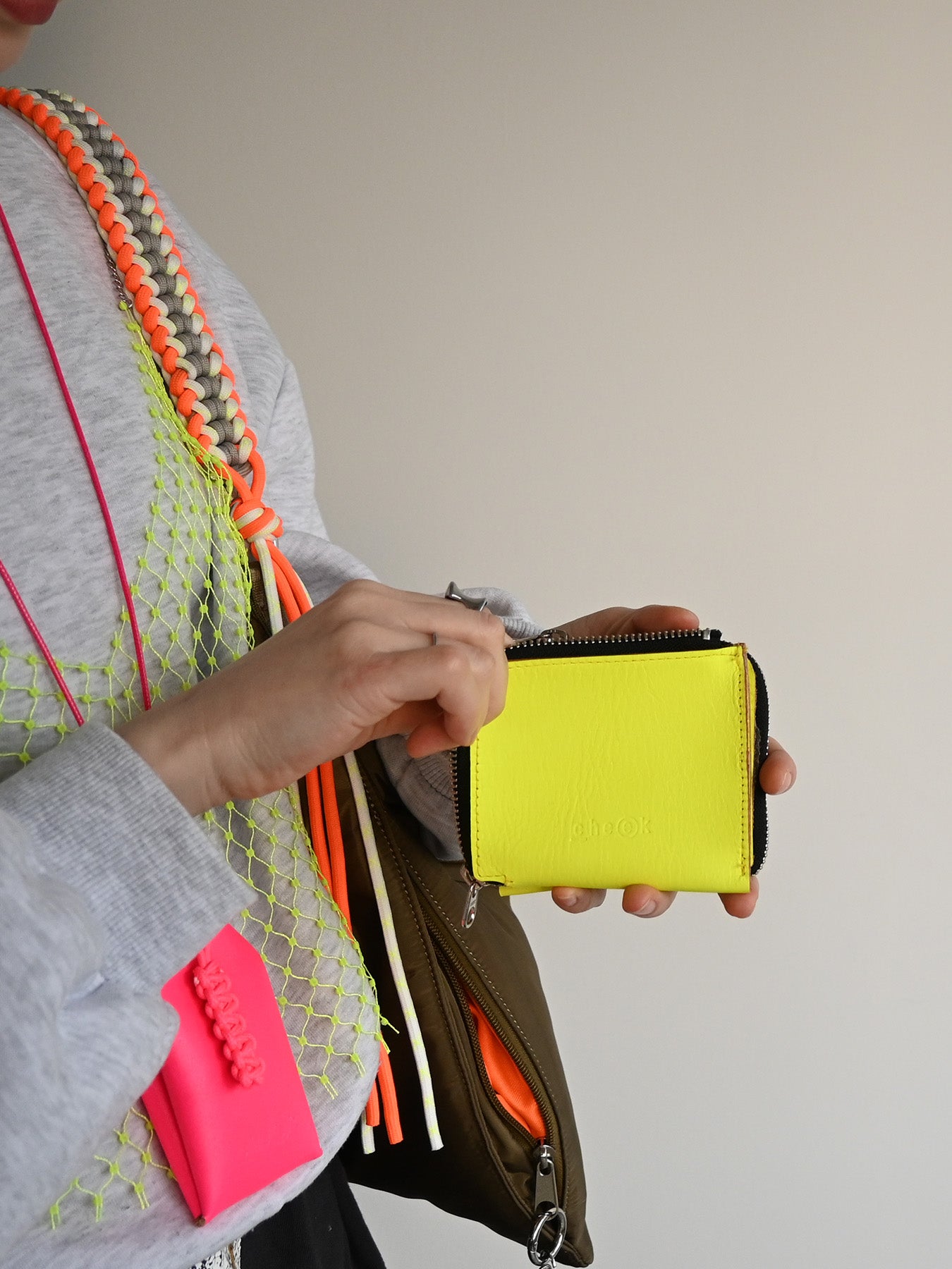 neon ｗ wallet (CJ26001) 3color