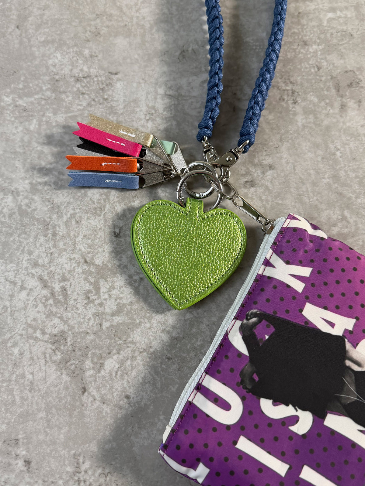 pouch heart clip charm（C26011）3color