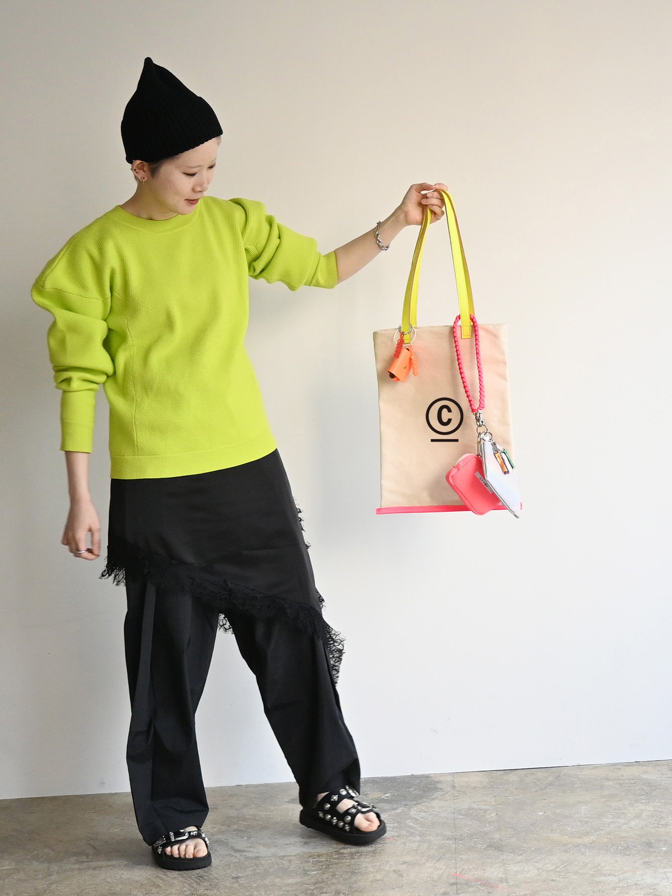 neon tate tote (CJ26007) 3color