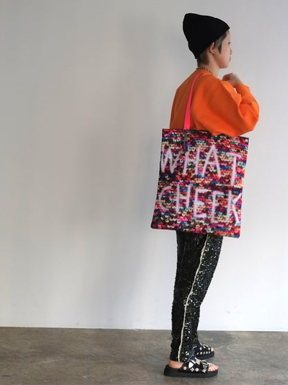 sequins print puff tote（C25002）3color