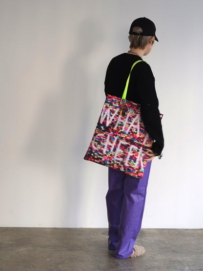 sequins print puff tote（C25002）3color