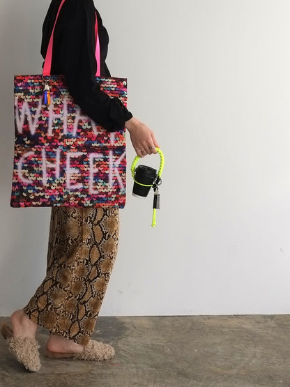 sequins print puff tote（C25002）3color