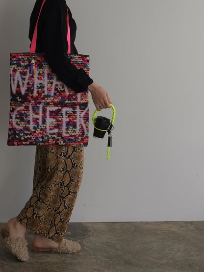 sequins print puff tote(C25002)