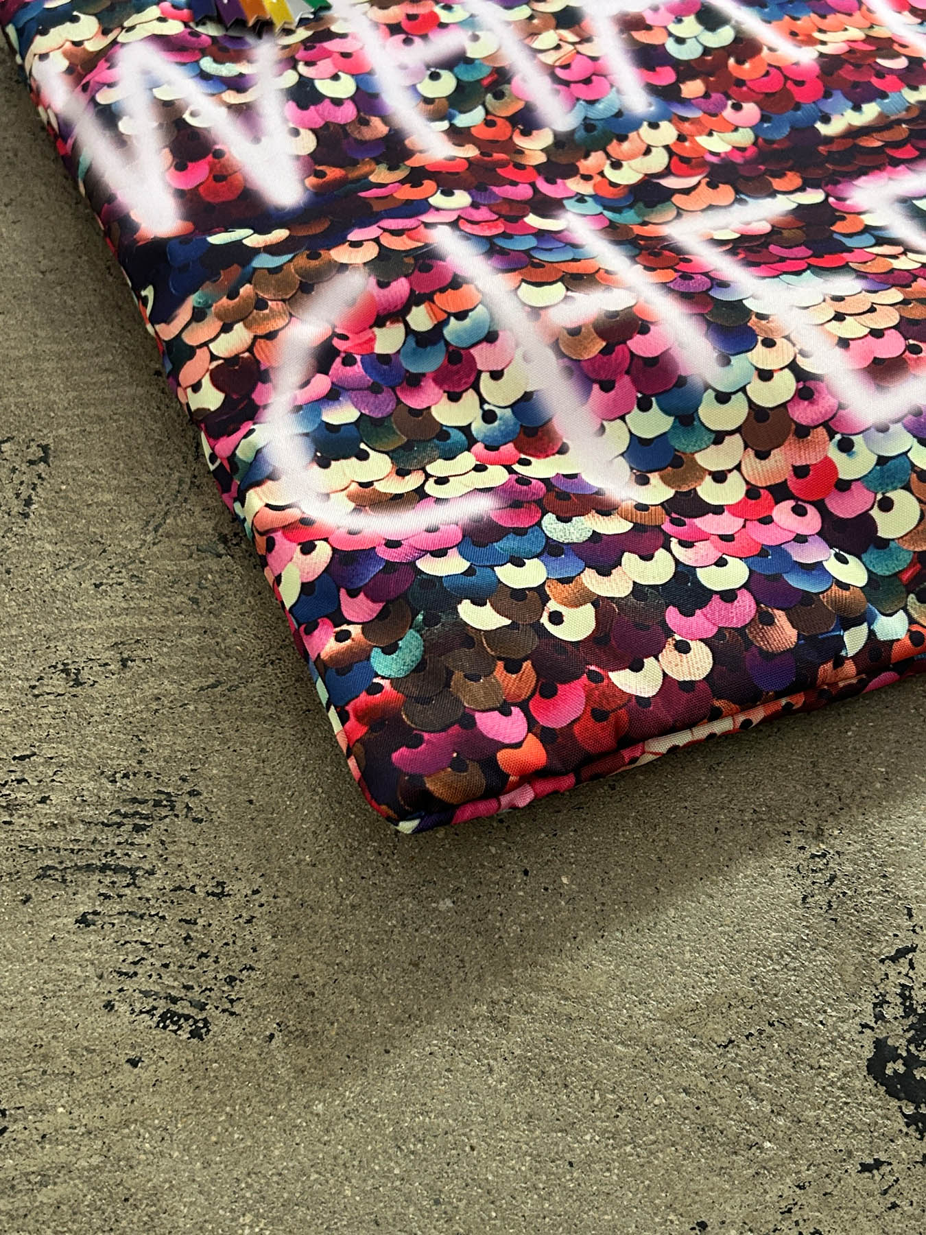 sequins print puff tote(C25002)