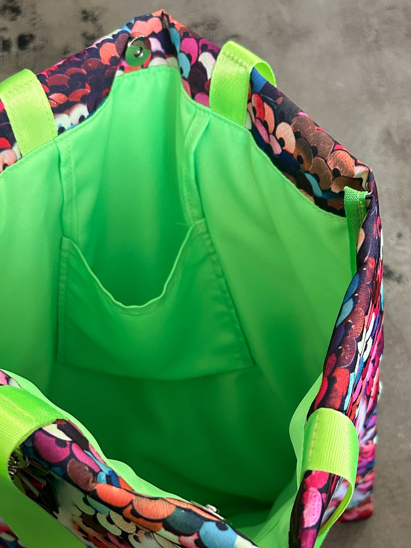 sequins print puff tote(C25002)