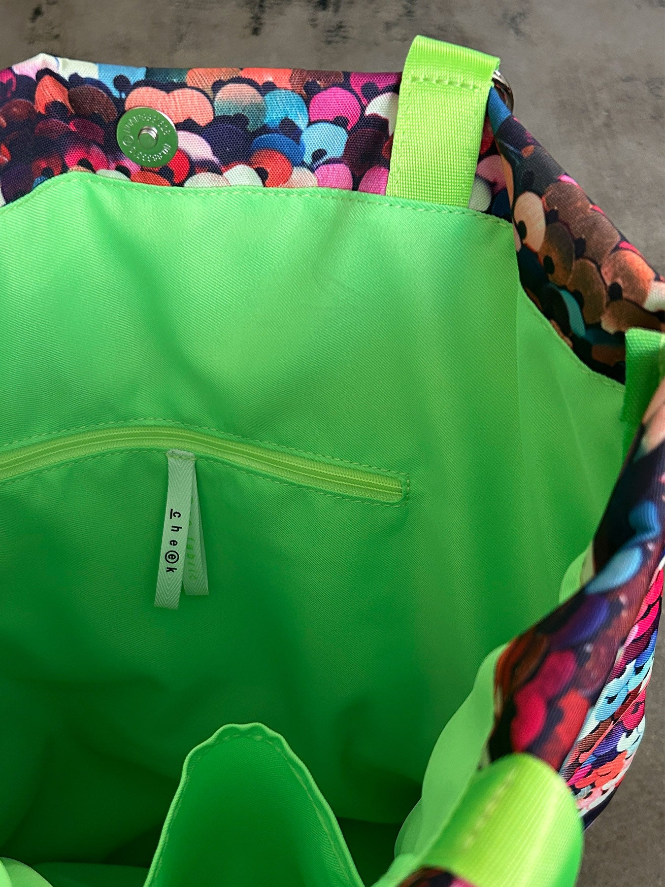 sequins print puff tote(C25002)