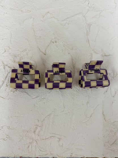 checker hair clip (C25017)