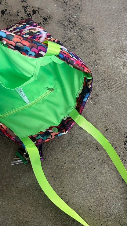 sequins print puff tote(C25002)