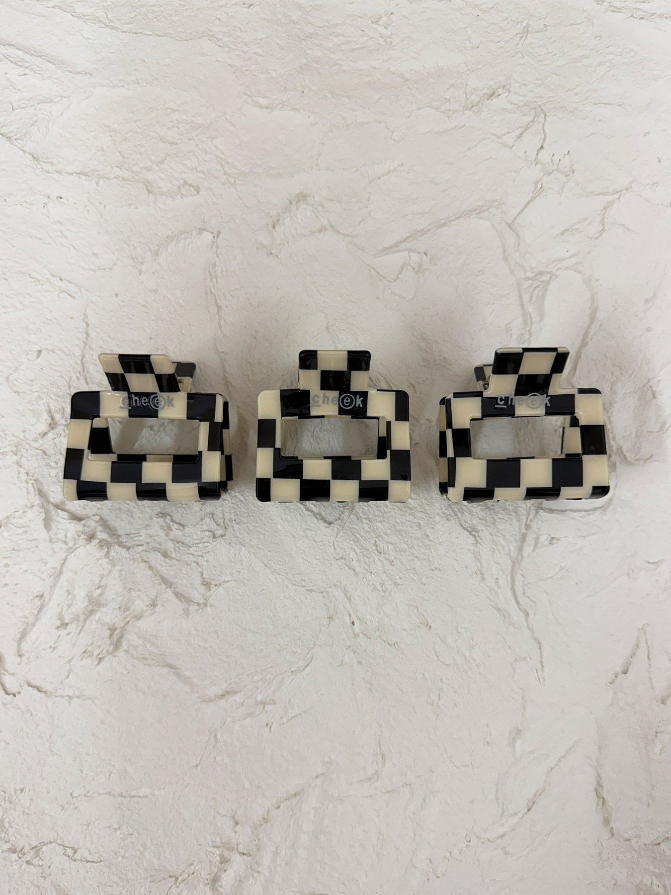 checker hair clip (C25017)