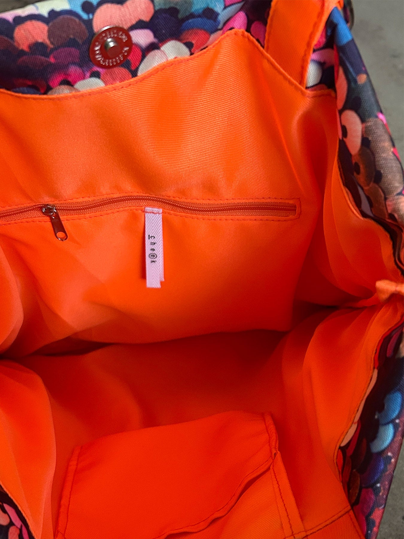 sequins print puff tote(C25002)