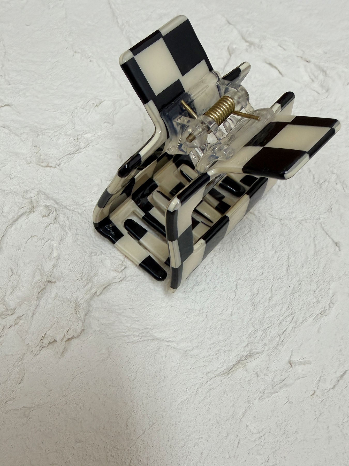 checker hair clip (C25017)