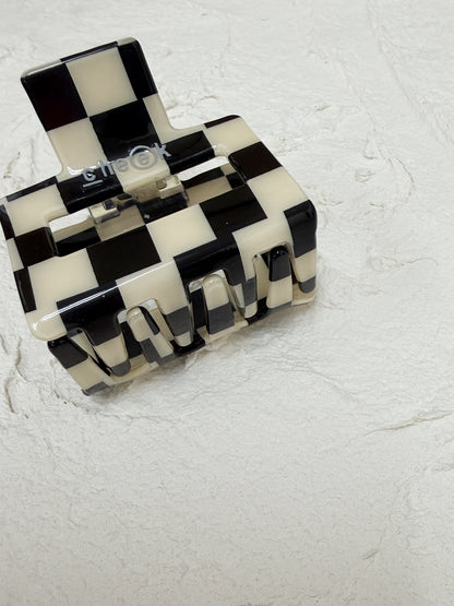 checker hair clip (C25017)