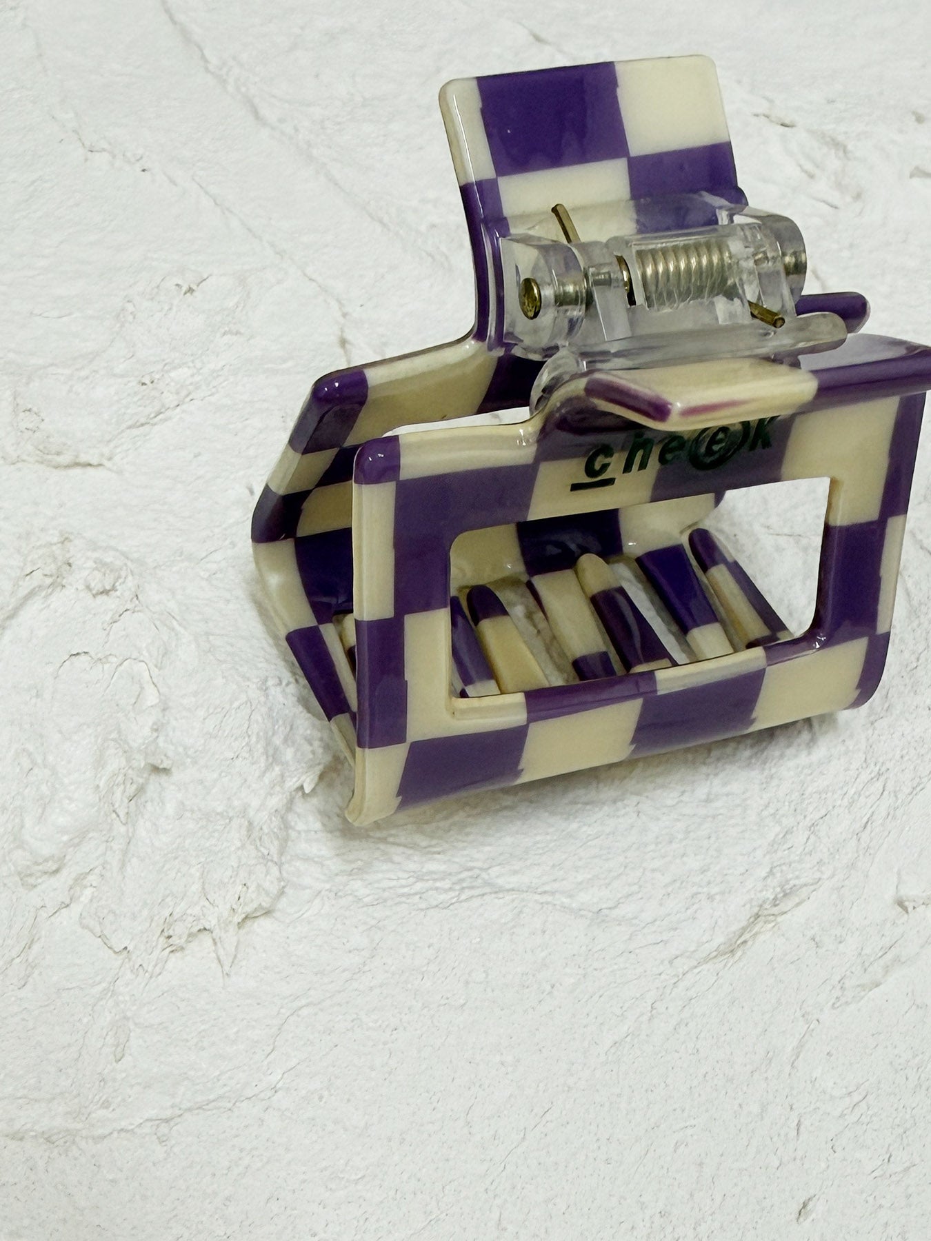 checker hair clip (C25017)