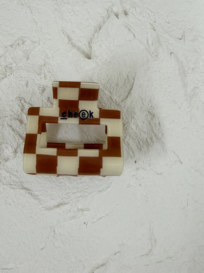 checker hair clip (C25017)