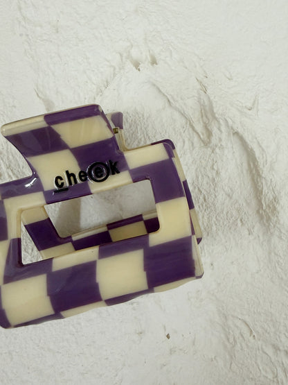 checker hair clip (C25017)