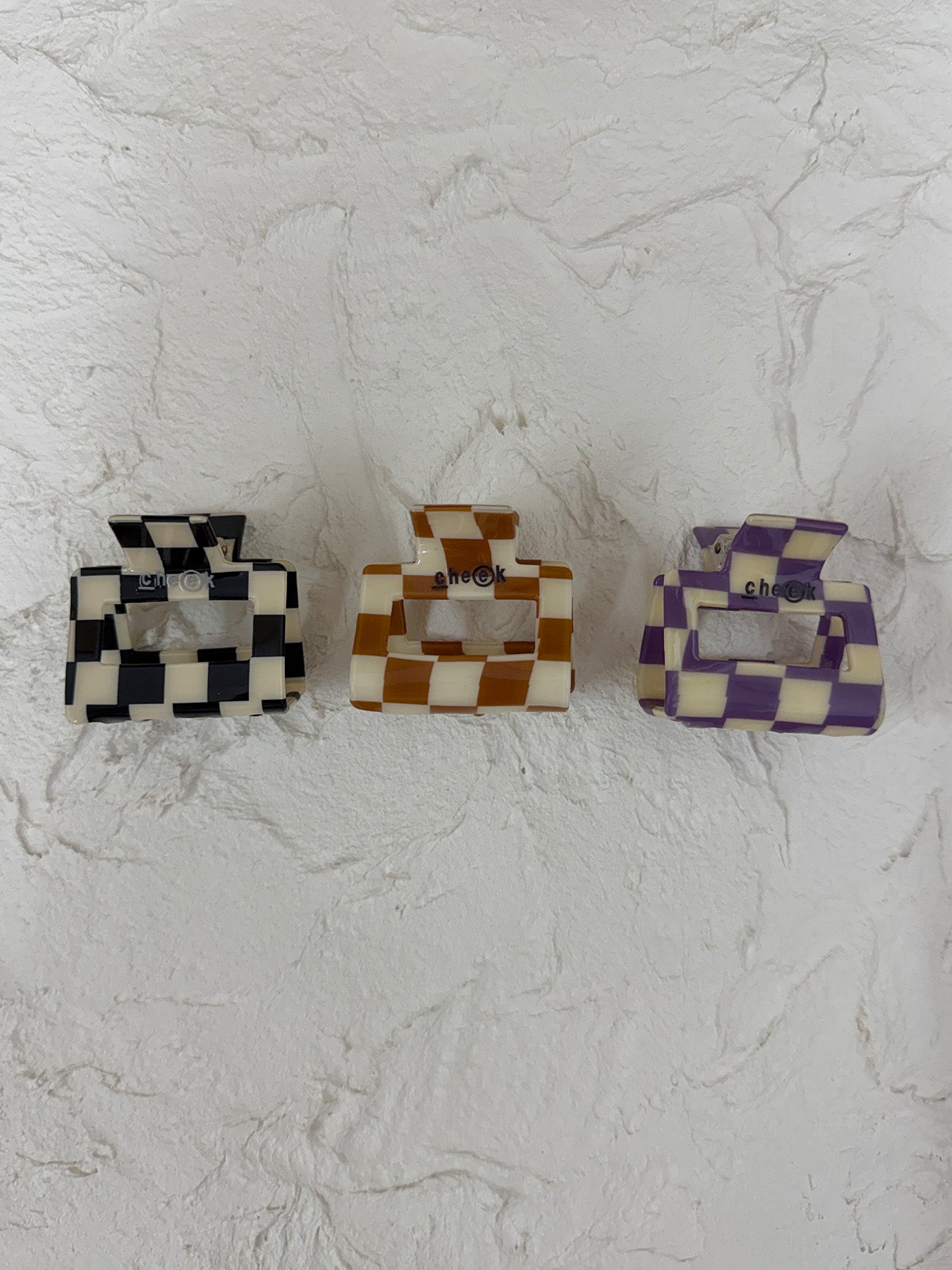checker hair clip (C25017)