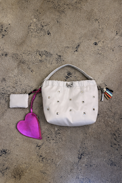 heart pouch studs 2way shoulder（C26001）4color